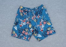 Mantaray Mens Floral Print Swim Shorts Large Blue Mesh Lined Trunks Board Beach