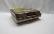 Vintage retro Curver Minelle brown & cream plastic sewing box 00 5862