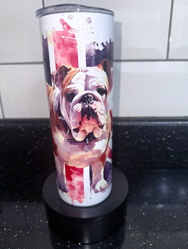 Bulldog union jack tumbler - bulldog,
