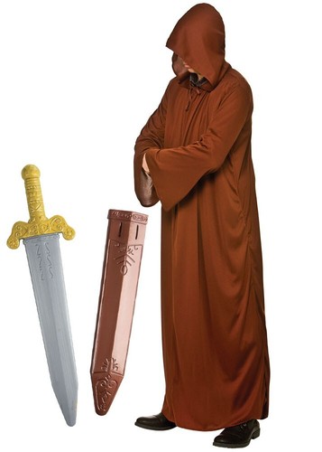Adults hooded robe - adults, sword