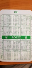Rolex Calendar 1981/1982 green