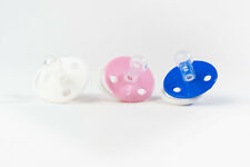 10 x Bulk Baby Soothers / Pacifiers / Dummies - Pink, Blue or White