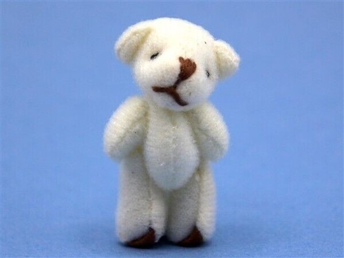 White furry teddy - bear,, dolls