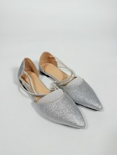 Silver Glitter Pointed Toe