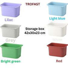 IKEA TROFAST Storag Box Bright Green Grey Light Blue Lilac Red White 42x30x23 cm