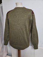 Seeland Hunt Farm Jumper Mens  Premium 50% Wool Heavy Knit Shoot Pullover UK M 