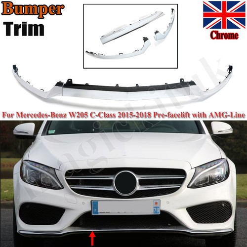 3pcs chrome front bumper lower - chrome,