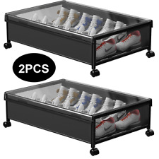 Under Bed Storage Container with Wheels Clothes Drawer Rolling Organizer 2025