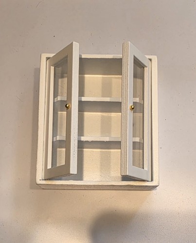 White cabinet dollhouse - cabinet, 1/12