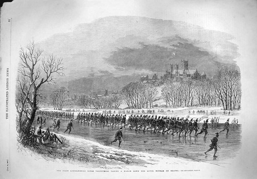Old antique print 1861 - old,