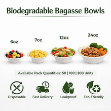 Disposable Bagass Bowls Party