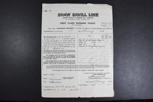 Shaw savill line - savill,