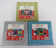 Lot of 3 Glitter Canvas 6”x