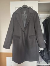 Black Coat UK 10, New Look, Single Button, Lined (NEW WITHOUT TAGS)