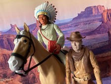 Johnny West, Chief Cherokee And Palomino Horse Thunderbolt & accessories by Marx