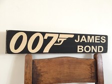 James Bond 007 Wooden Sign