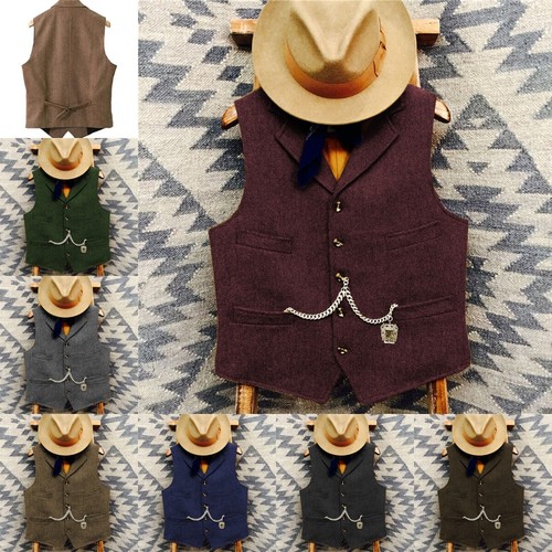 Mens tweed waistcoat vests - waistcoat,
