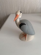 Isle of arran beautiful porcelain bird Grey heron 4” in hight 