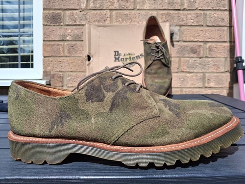 Martens suede camo shoes - camo,