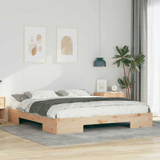 Floor bed frame with storage