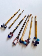 7x Vintage Antique Carved Bone