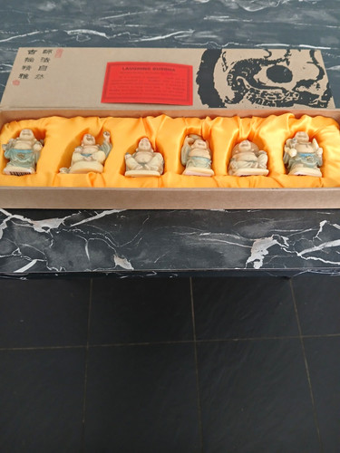 Buddhism laughing mini buddha - buddhism,