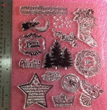 Clear Acrylic Stamp Sheet ‘Christmas Theme’