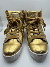 Pastry Gold Glitter High Top Jazz Hip Hop Dance Shoes Size 6.5