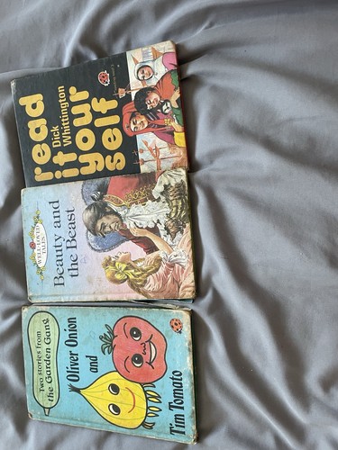 Three very old ladybird - old,