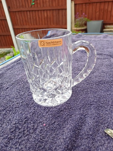 Heavy cut crystal pint - cut,