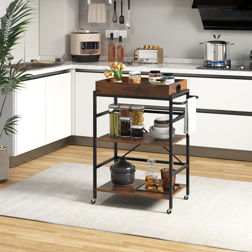 Tier bar cart industrial - 3-tier,
