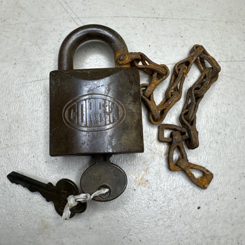 Antique corbin brass - brass, padlock