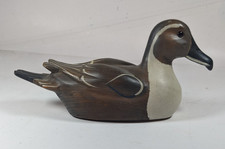 Vintage wooden duck hand carved and painted large Length 27cm