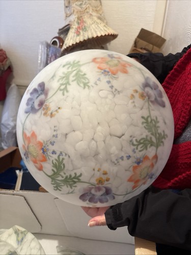 Vintage glass ceiling lamp - vintage,