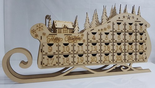 Large wooden mdf santa - wooden, santa's
