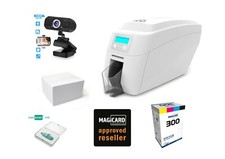 Plastic ID Card Printer Magicard 300 System INC Software, Cards, Ribbon, Webcam