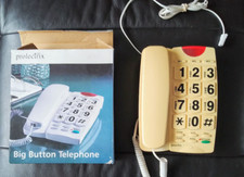 Prolectrix Big Button Telephone - colour faded - working - good theatre prop