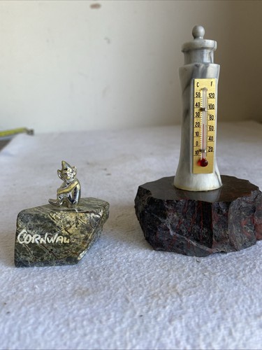 Vintage lighthouse thermometer - vintage,