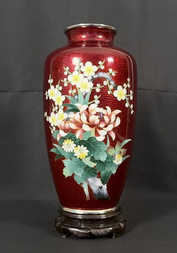 Japanese ando cloisonne - cloisonne, vase