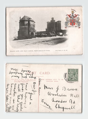 Postcard black gate - -, and