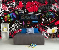 Graffiti Theme Gaming Room Art