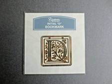 BOOKMARK Letter D Gold Plated Metal Victorian Style Initial NEW Gift Present