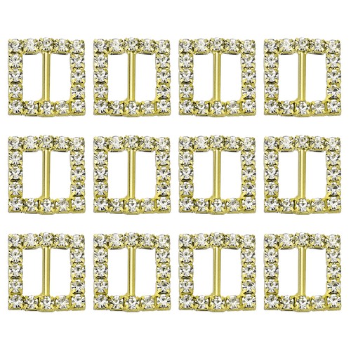 Rhinestone ribbon buckle - rhinestone,