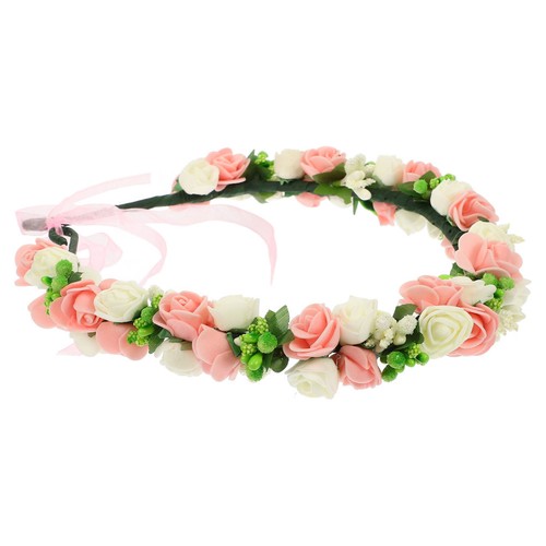 Floral headdress wedding hair - ,