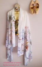 New Ted Baker Fayreli Vanilla Floral Evening Wide Woven Scarf Shawl *Dress Lstd*