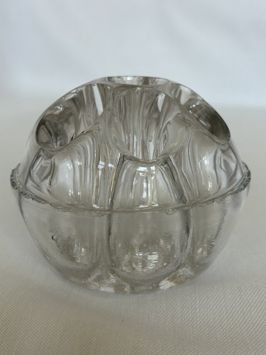 Vintage glass flower - glass, frog,