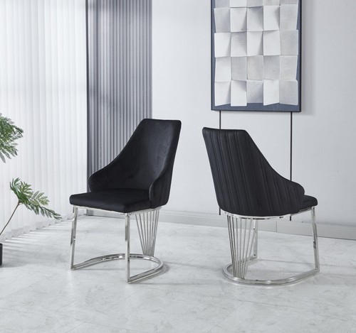 Pair lusso velvet dining - pair,