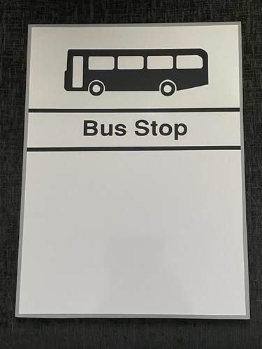Bus stop sign - bus, size
