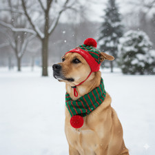 Christmas Striped Holly-Pom