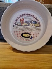 Retro 80s Ceramic Blackcurrant Cheesecake Recipe Dish - Kitchenalia
